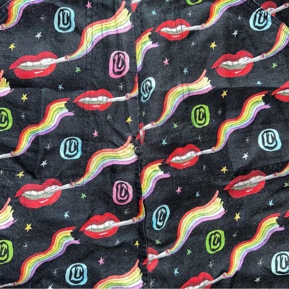 Olympia Le-Tan Early Pearl Skirt Dutchies Size FR 36 100% Linen EU 36 Rainbow - Picture 6 of 13